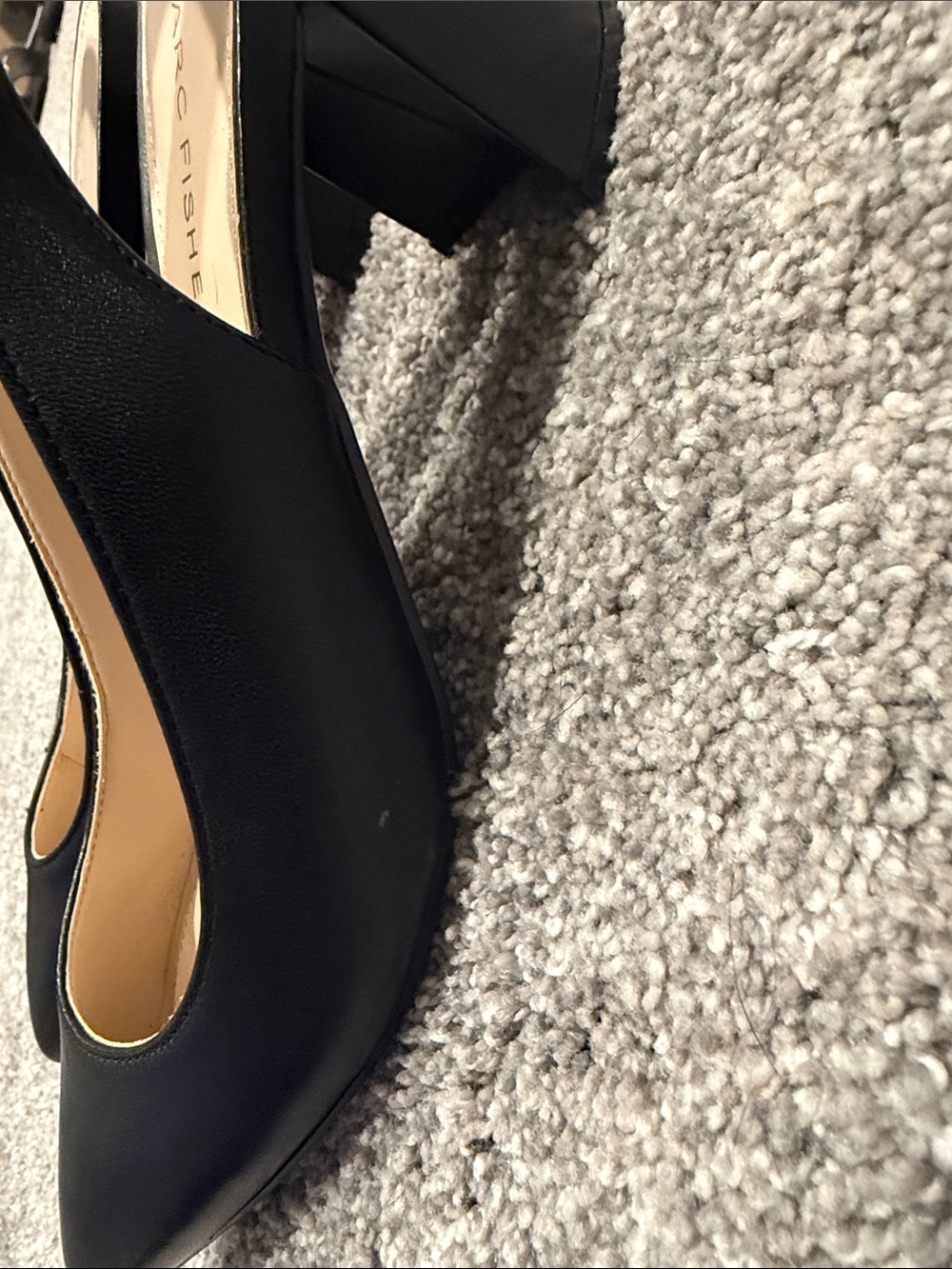 Marc Fisher Black Pointed Slingback pumps - block heel - Women’s Size 7 - Picture 6 of 6
